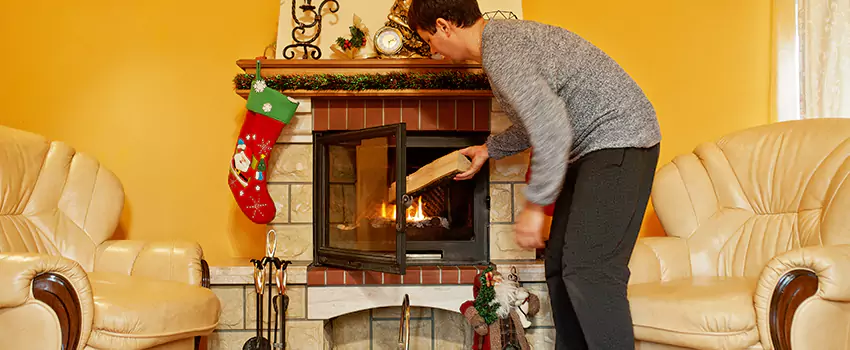 Rusted Metal Fireplace Restoration in Maple Ridge, British Columbia